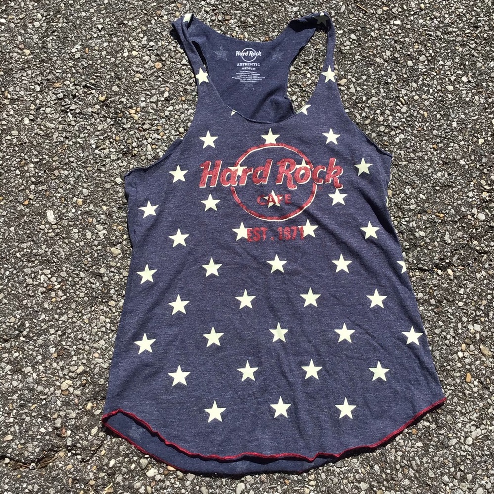 Hard Rock Café Starred Tank Top Blue